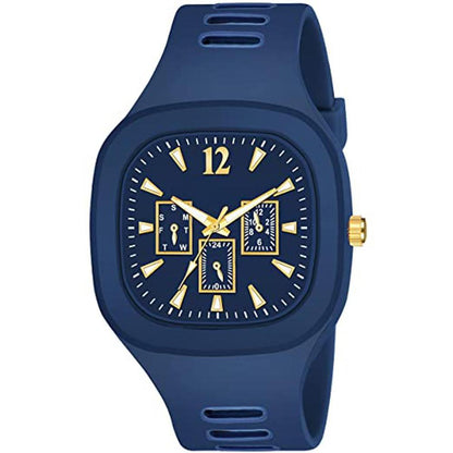 Streetwear Tonneau Watch | Sculpted Case Sport Watch | Silicone Strap Sport Watch