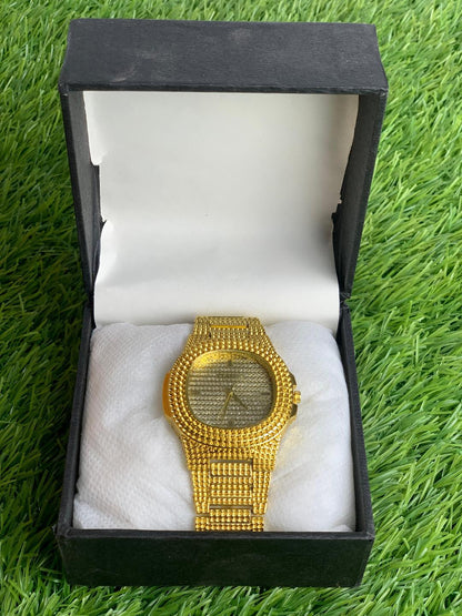 The Golden Monarch | Luxembourg Gold Watch | Gilded Charm Timepiece