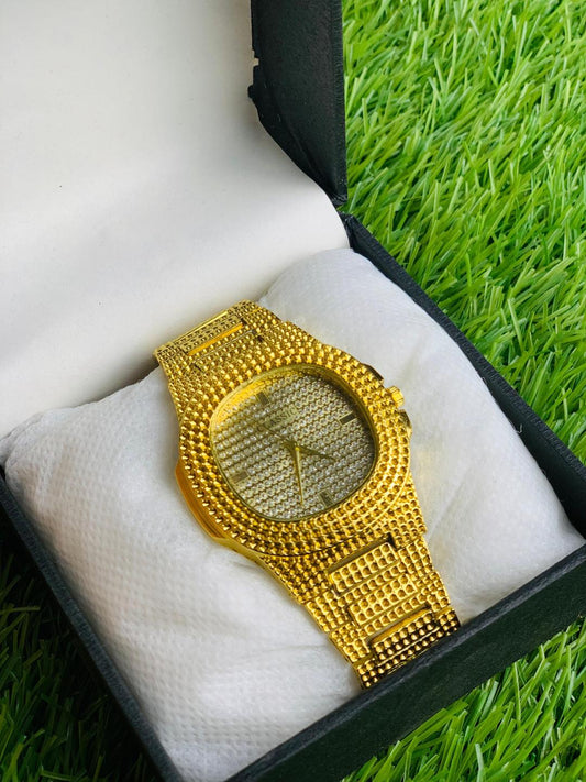 The Golden Monarch | Luxembourg Gold Watch | Gilded Charm Timepiece