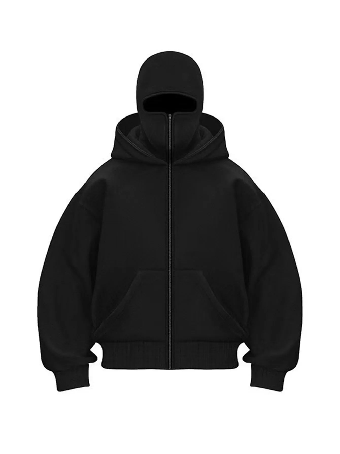 Stealth Mode Balaclava Hoodie | The Facemask Hoodie | Cozy Covert Full-Zip Hoodie