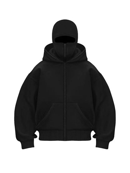 Stealth Mode Balaclava Hoodie | The Facemask Hoodie | Cozy Covert Full-Zip Hoodie